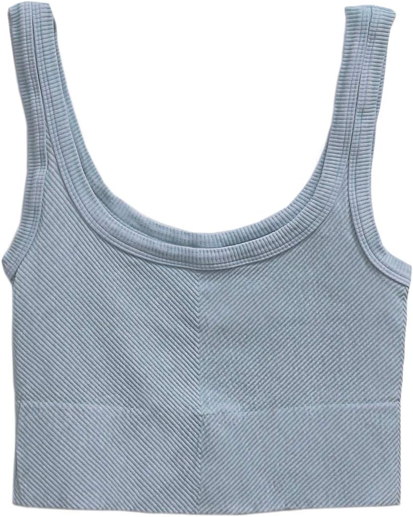 NIKIBIKI Women Seamless Vintage Chevron Ribbed Crop Top, Made in U.S.A, One Size - Image 3