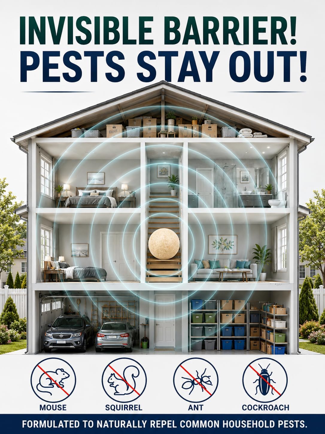 Rodent Repellent Peppermint 36 Packs - Portable Mouse Repellent Ball for Indoor & Outdoor, Long-Lasting Mice Repellent, Natural Rodent Repellent Pouches for Patio/Home/Garage/Garden - Pets Safe thumbnail
