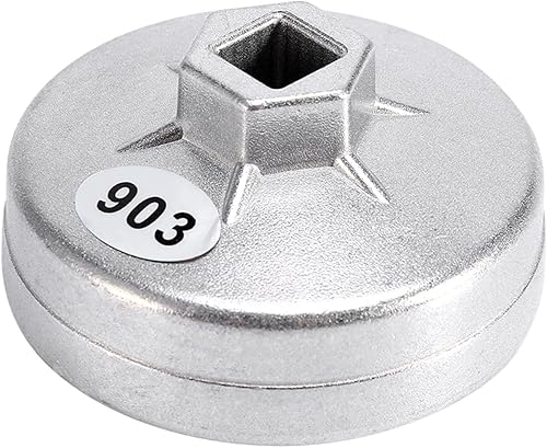 2.913 in 14 Flauta de aceite de aluminio giratorio en el filtro de extracción de Copa Llave de filtro Llave de filtro de cartucho Herramienta de