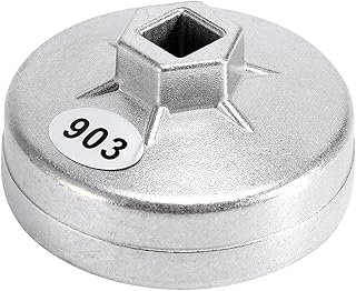 TKSE Oil Filter Removal Tool, 74mm 14 Flute Aluminum Oil Filter Wrench Socket Remover Tool 903 Silver Color for BMW Audi Benz