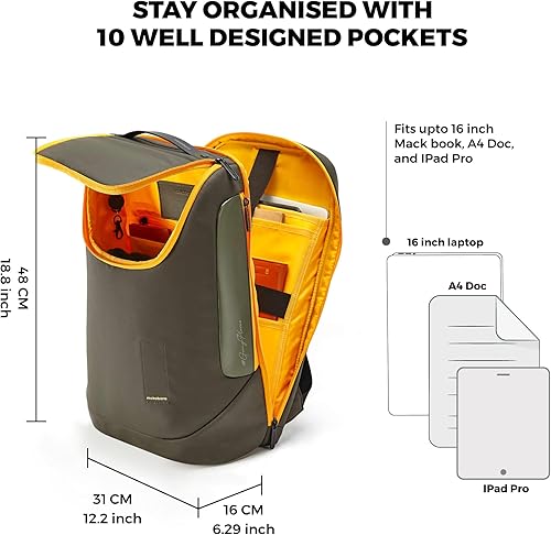 Miniatura 3 de MOKOBARA Mochila unisex para laptop The Transit Home Grown Sunray para adultos, Rayos de sol cultivados en casa, Casual