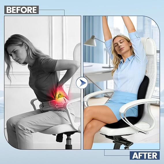 Memory Foam Seat Cushion for Office Chair and Car Seat