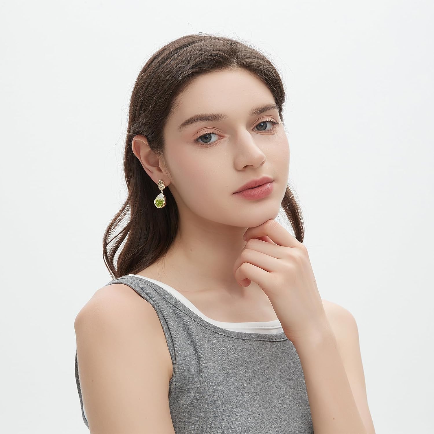 SIXFOX Crystal Earrings for Women,14K Gold Plated 925 Sterling Silver Posts Teardrop Dangle Drop Earring, Bridal Jewelry for Wedding Everyday Wear - Image 2