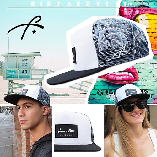 Miniatura 93 de Grace Folly - Gorra trucker unisex gorra de malla con cierre trasero negro (Black with Fade)