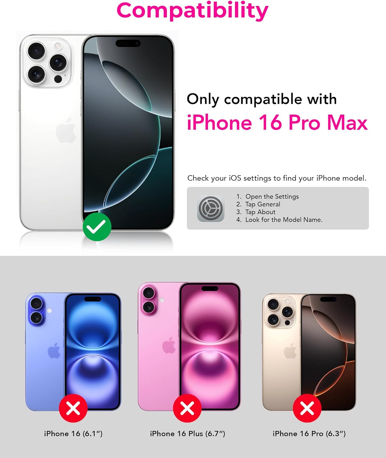 Flex Stand Case, Built-in Magnetic Kickstand, MagSafe Compatible, Slim Protective Cover, Shockproof (iPhone 16 Pro Max) Clear