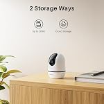4MP Indoor Security Camera, WUUK 360° Camera Surveillance for Baby Monitor/Pet, 2.4G WiFi Home Security Camera with Motion Detection & Tracking, IR Night Vision, 2-Way Audio, Compatible with Alexa