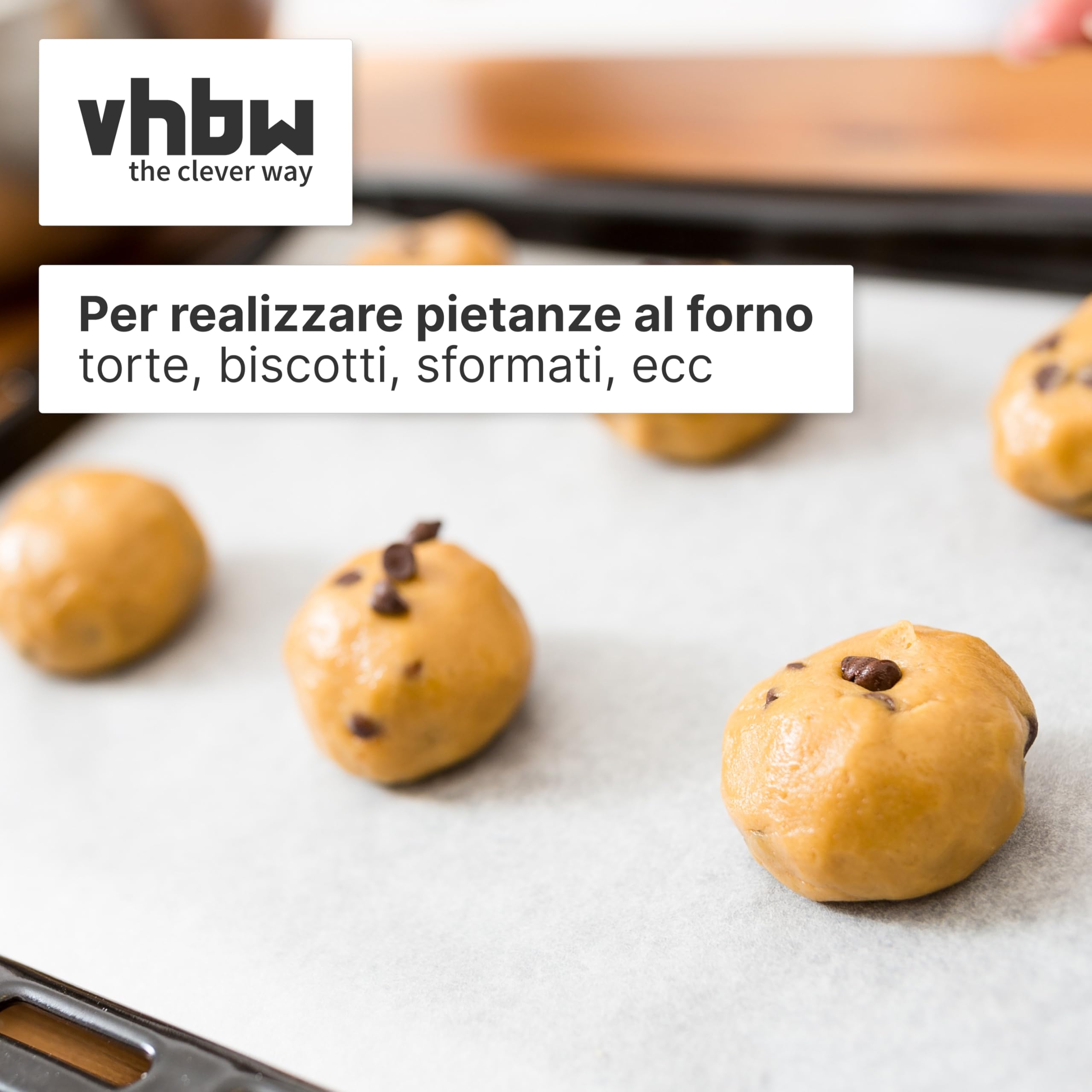 vhbw teglia compatibile con Zanussi ZOB20301XV, ZOB21301BK, ZOB21301XK, ZOB21601XV, ZOB236X, ZOB240X, ZOB300X, ZOB346X forno - 42,2 x 37,6 x 2 cm