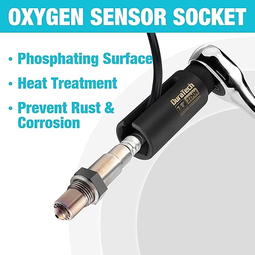Miniatura 6 de DURATECH Toma de sensor de oxígeno O2 de 38 pulgadas x 78 pulgadas (0.866 in), herramienta de extracción de sensor de oxígeno Cr-V con puerta de
