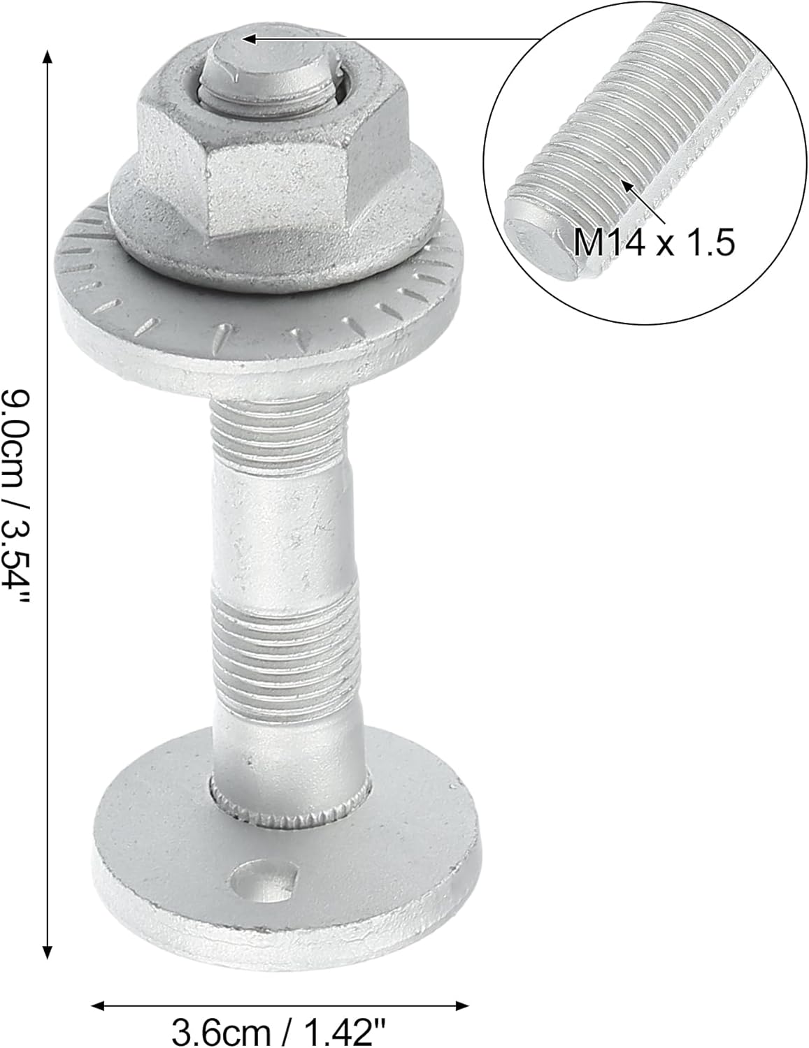 uxcell 2 Set Eccentric Alignment Camber Bolt for Toyota RAV4 2010-2018 No.4840942030 Suspension Control Arm Cam Adjustment Nut Kit