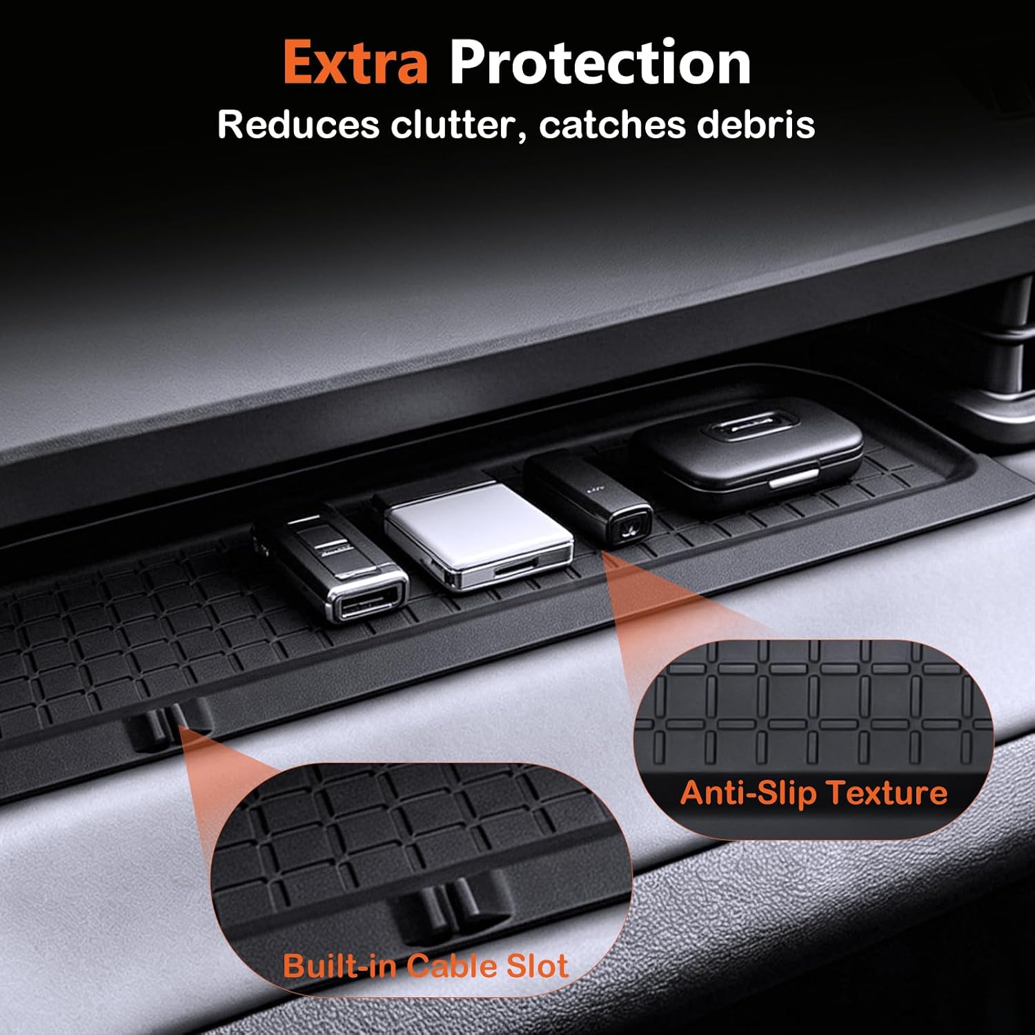 Upgraded 3PCS for 2026 Toyota RAV4 Console Silicone Mats
