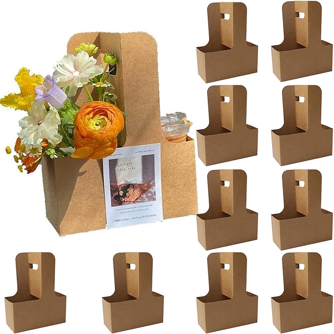 YANQINQIN咖啡杯手提饮料托盘，适用外带咖啡和果汁，餐厅外卖必备