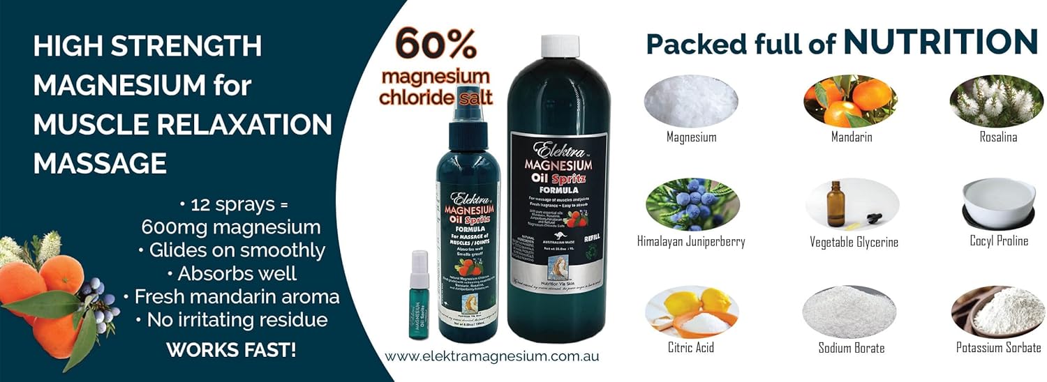 Oil Spritz: Potent skin-friendly spray-on magnesium with mandarin scent