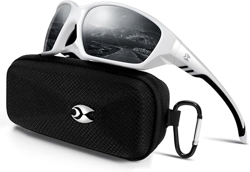 suoso Sports Polarized Sunglasses for Men Womens UV400 Protection Sun Glasses Wrap Around Goggles for Fishing Driving TR90