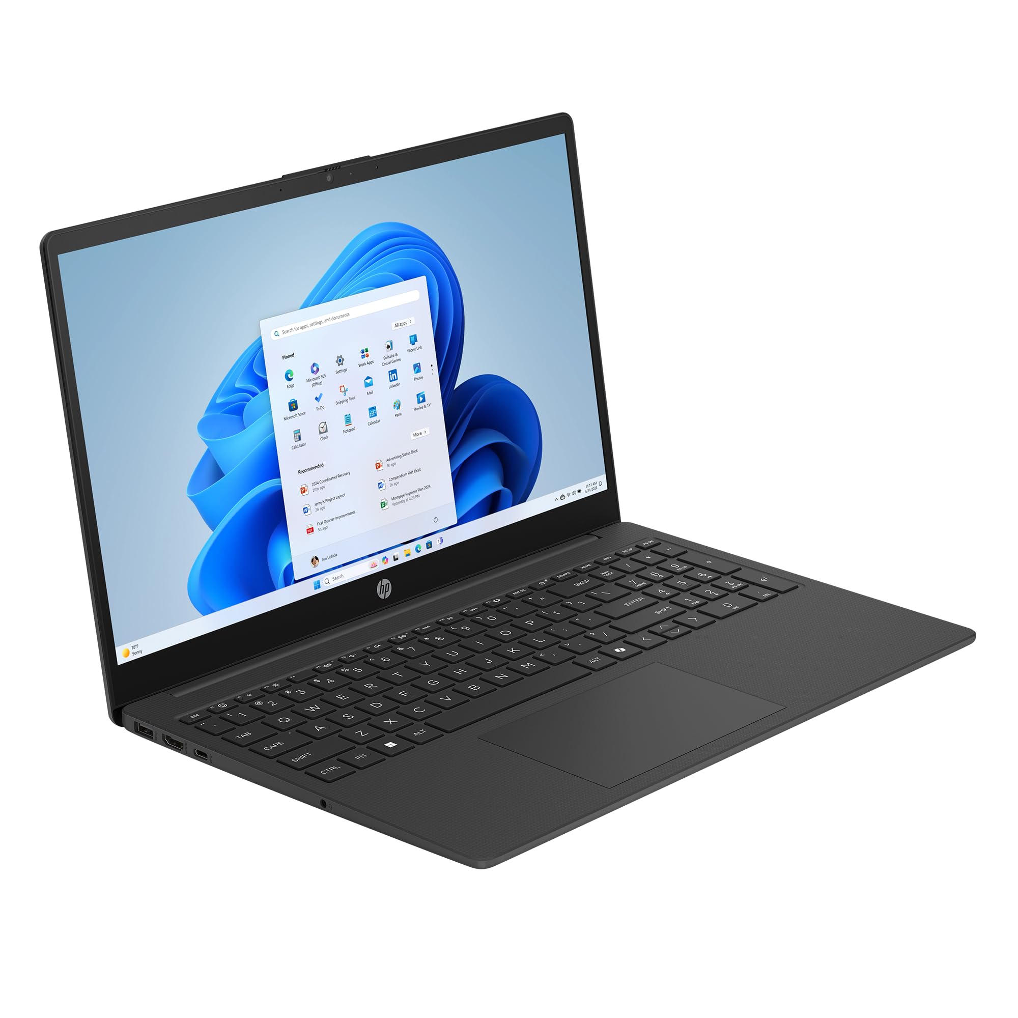 HP 15.6 inch Laptop PC, FHD Display, Intel Core i3-N305, 8 GB RAM