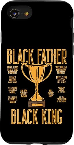 Miniatura 31 de Funda para iPhone 13 Pro Black Father King African Pride BLM Afro Dad Daddy Papa Men