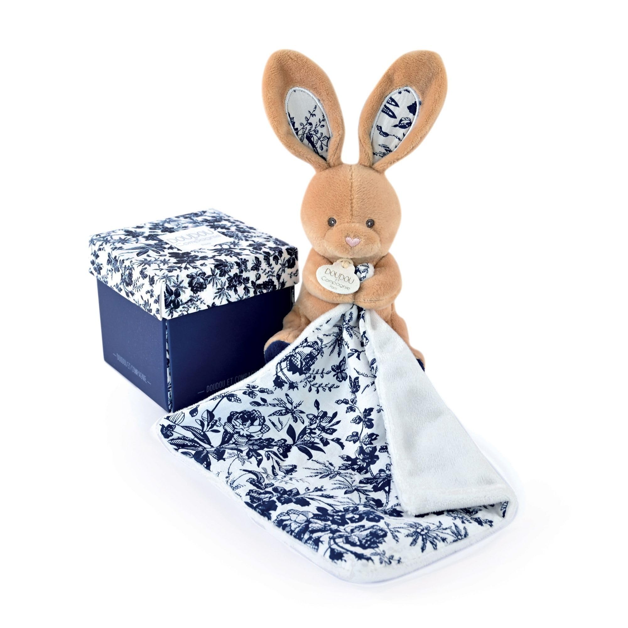 DOUDOU ET COMPAGNIE - Scatola musicale Peluche Leone - 20 cm - Giallo brillante - Collezione Boh'aime - Melodia lenitiva - Idea regalo per la nascita con bella scatola regalo inclusa - DC4026