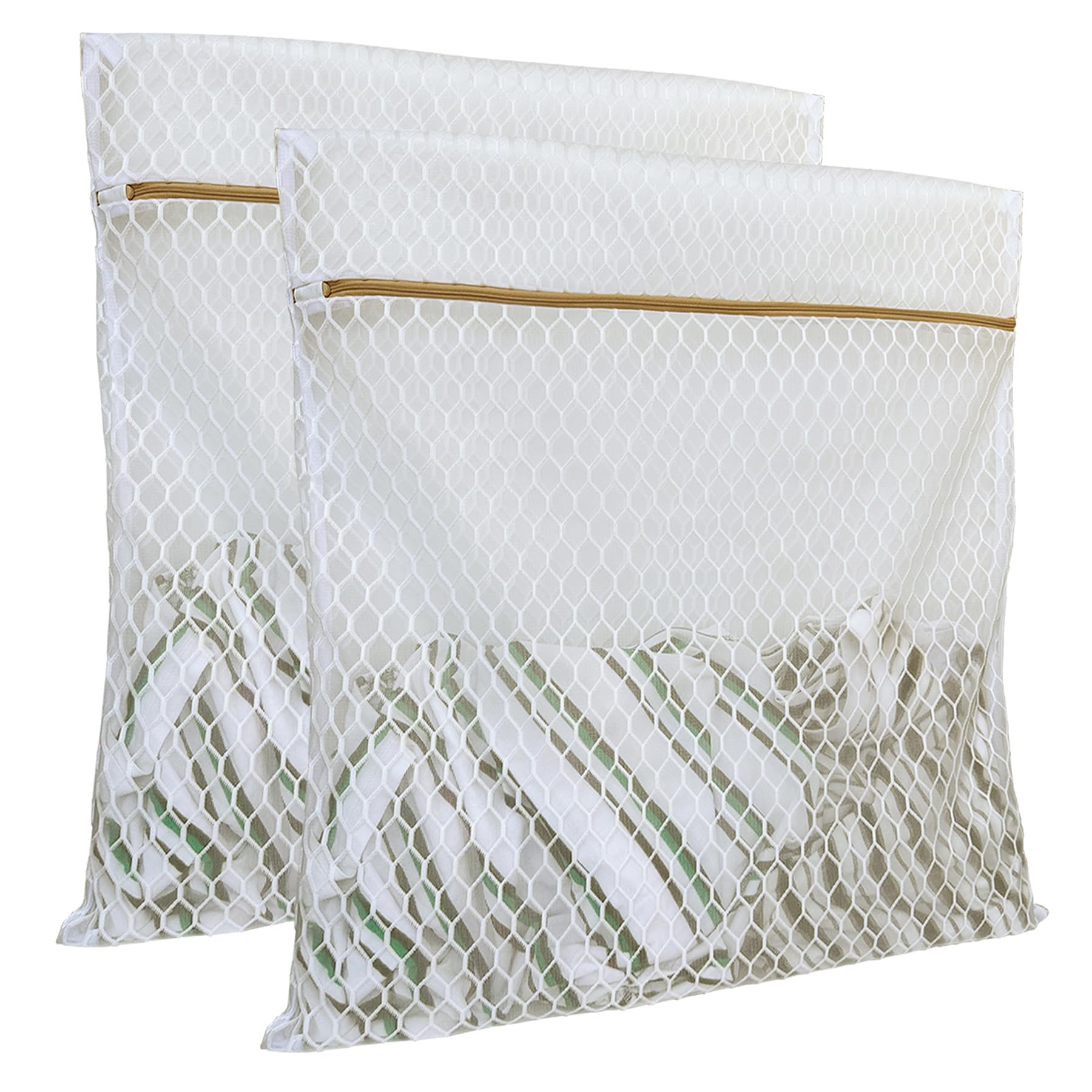 Pack Laundry Bag, Durable Big Honeycomb Mesh Laundry Bags Suitable for  Delicate Clothes Washing 24 x 24 Inches (2 XX-Large)