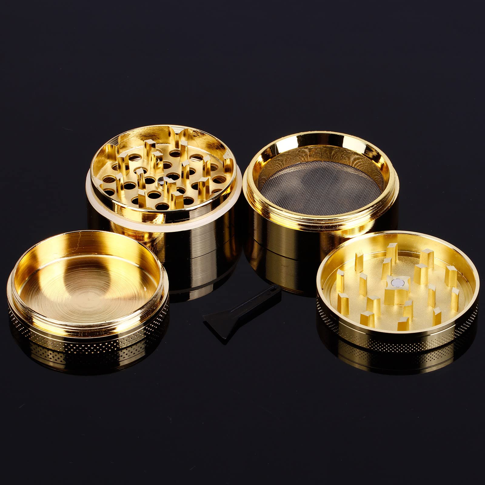 Surepromise Alu Grinder 4-teilig, 40 Mm – Mit Sieb, Für Kräuter & Gewürze