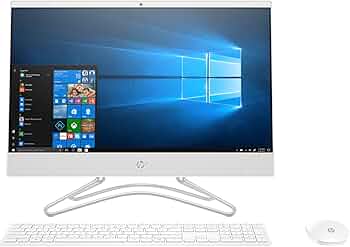 HP Pentium Gold 21.5-inch FHD AIO PC (4GB/1TB HDD/Windows 10/MS Office/Snow White/5.39kg), 22-c0055in