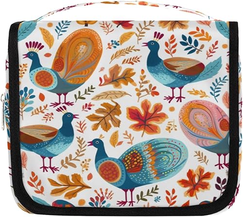 Funny The Christmas Toiletry Bag for Women, Travel Makeup Organizer with Hanging Hook, Traveling Cosmetic Bags for Toiletries Accessories