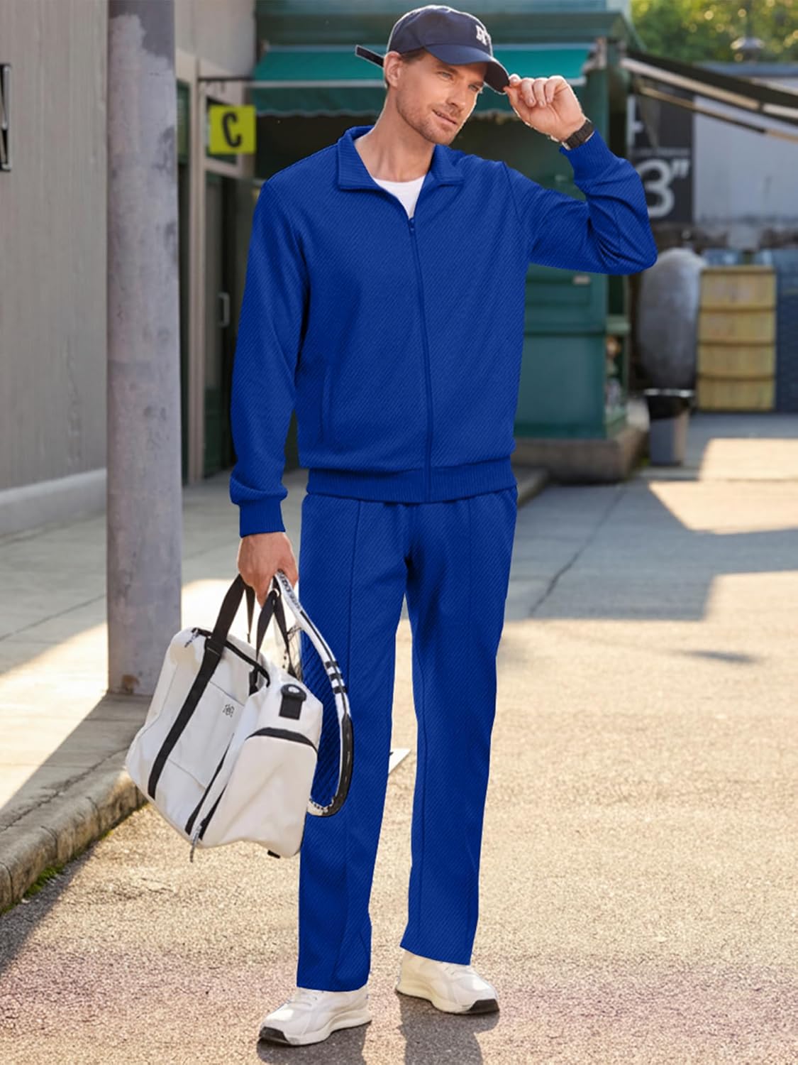 JMIERR Men's Sweatsuit Tracksuit 2 Piece Set Full Zip Casual Jogging Suits with Jogger Jackets and Pants Warm Up Outfits - Image 3