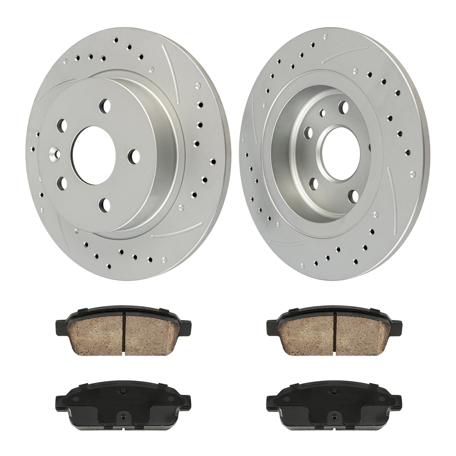 KAC Drilled and Slotted Rear Brake Kit