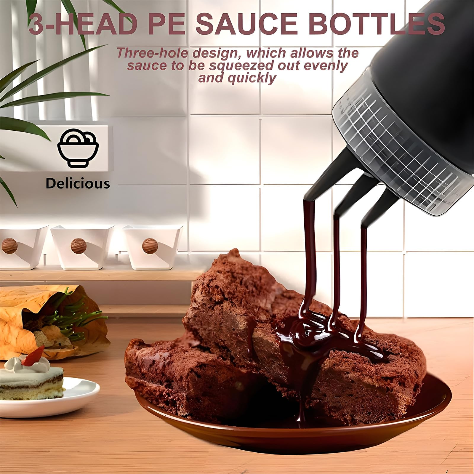 Calentador eléctrico de salsa, dispensador de acero inoxidable con 4 botellas de 650 ml, ajustable a 30-85 °C, para dulces, queso, chocolate