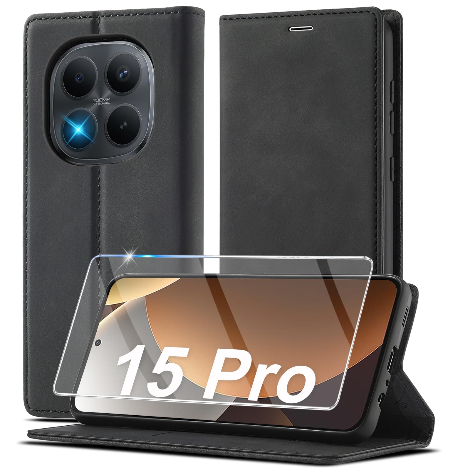 Ailicici für Xiaomi Redmi 14/15/16/17 Note 11/12/13/14/15/16/17 Hülle Leder,Handyhülle
