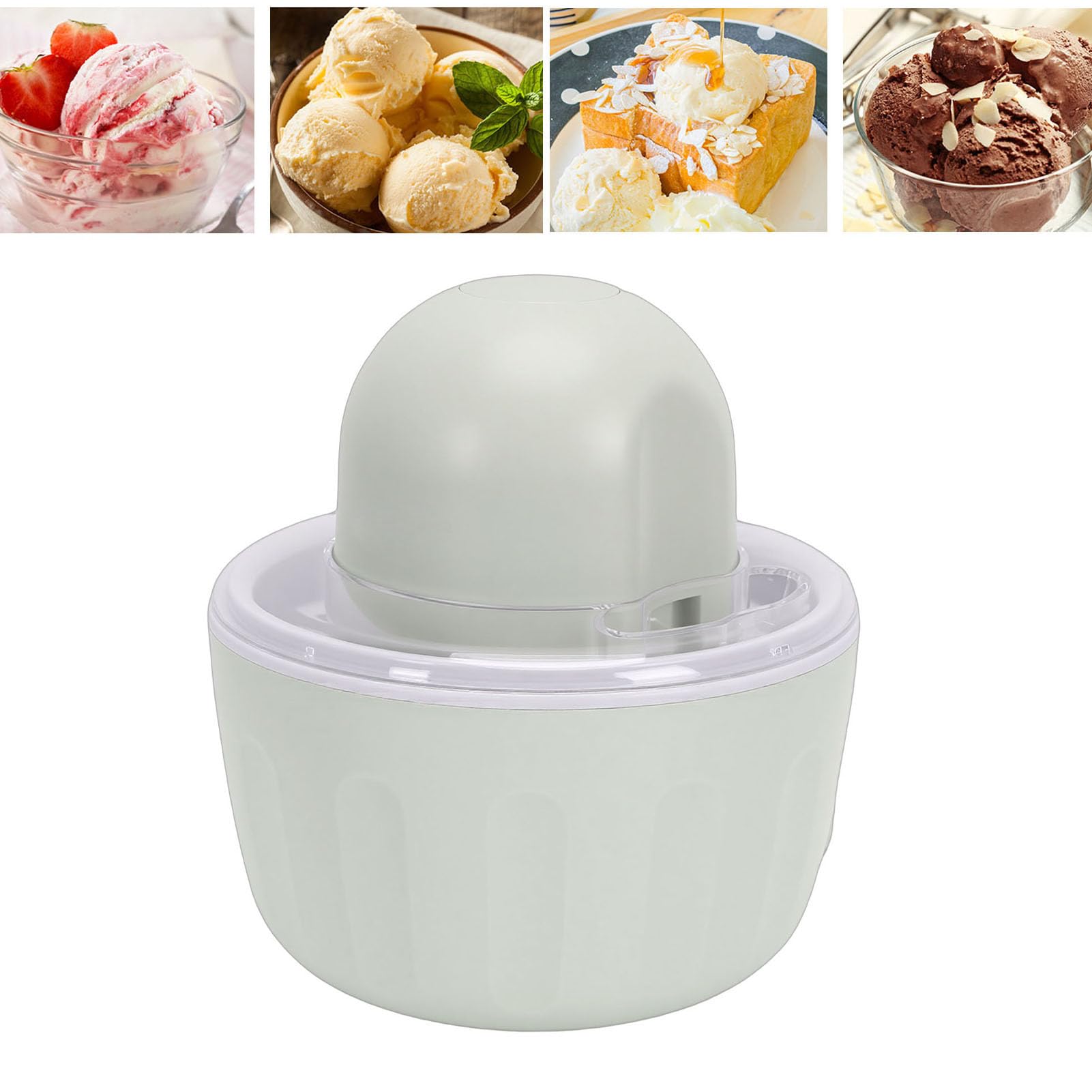 Asixxsix Gelatiera, 500 ml, elettrica, portatile, automatica, in materiale sicuro, multifunzionale, divertente, elettrodomestico da per bambini, piccole cucine