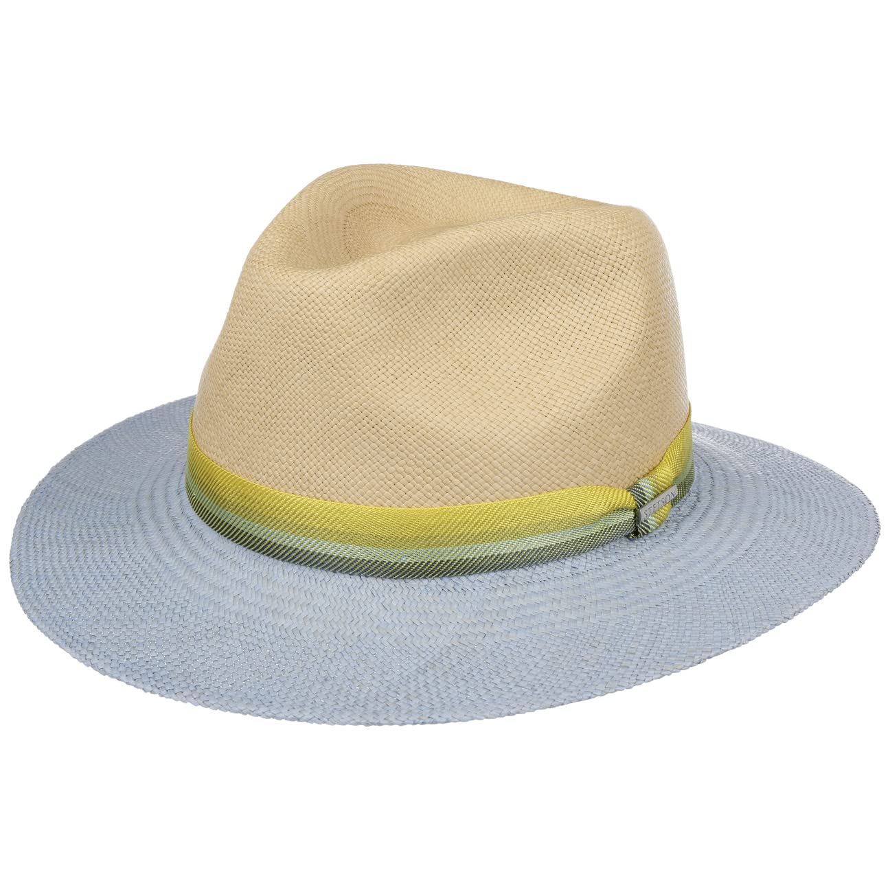 Stetson Sombrero Panamá Huntington Contrast Mujer/Hombre - Made in Ecuador de Playa Sol Paja Primavera/Verano