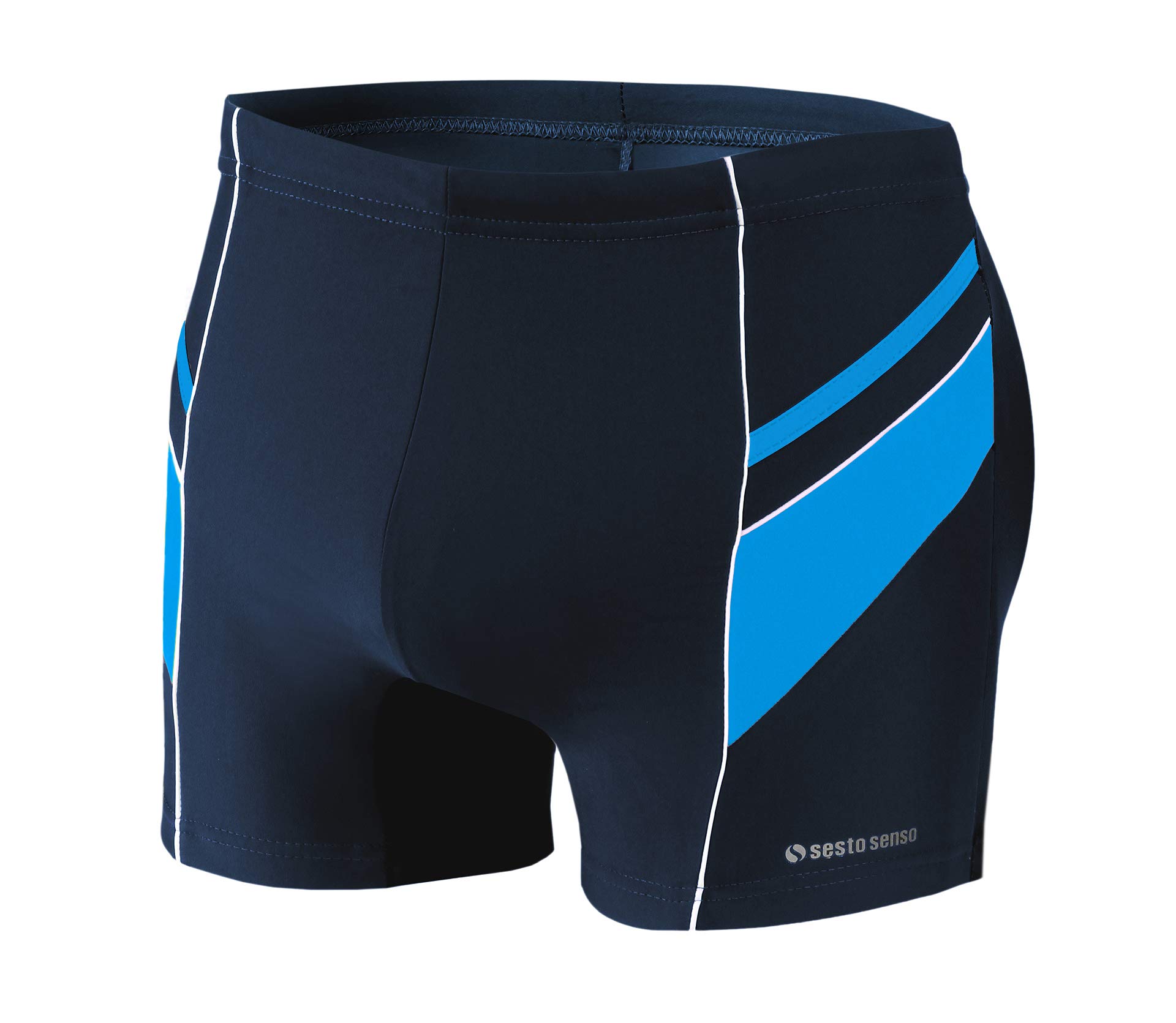 Sesto Senso Mens Swim Aquashorts Swimming Trunks Drawstring Beach Swimwear Shorts BD 357 XXL Blue