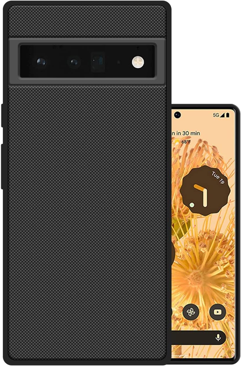 ZARALA Rubber Compatible With Google Pixel 6 Pro Super Frosted Raised Camera Protect Soft Back Case Cover For Google Pixel 6 Pro, Black