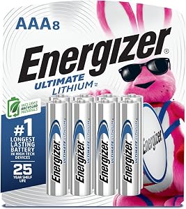 Piles AAA lithium ultime Energizer (8 Pack), Piles lithium triple A