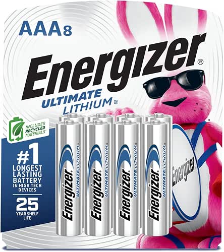 Energizer Ultimate Lithium AAA Batteries (8 Pack), Lithium Triple A
