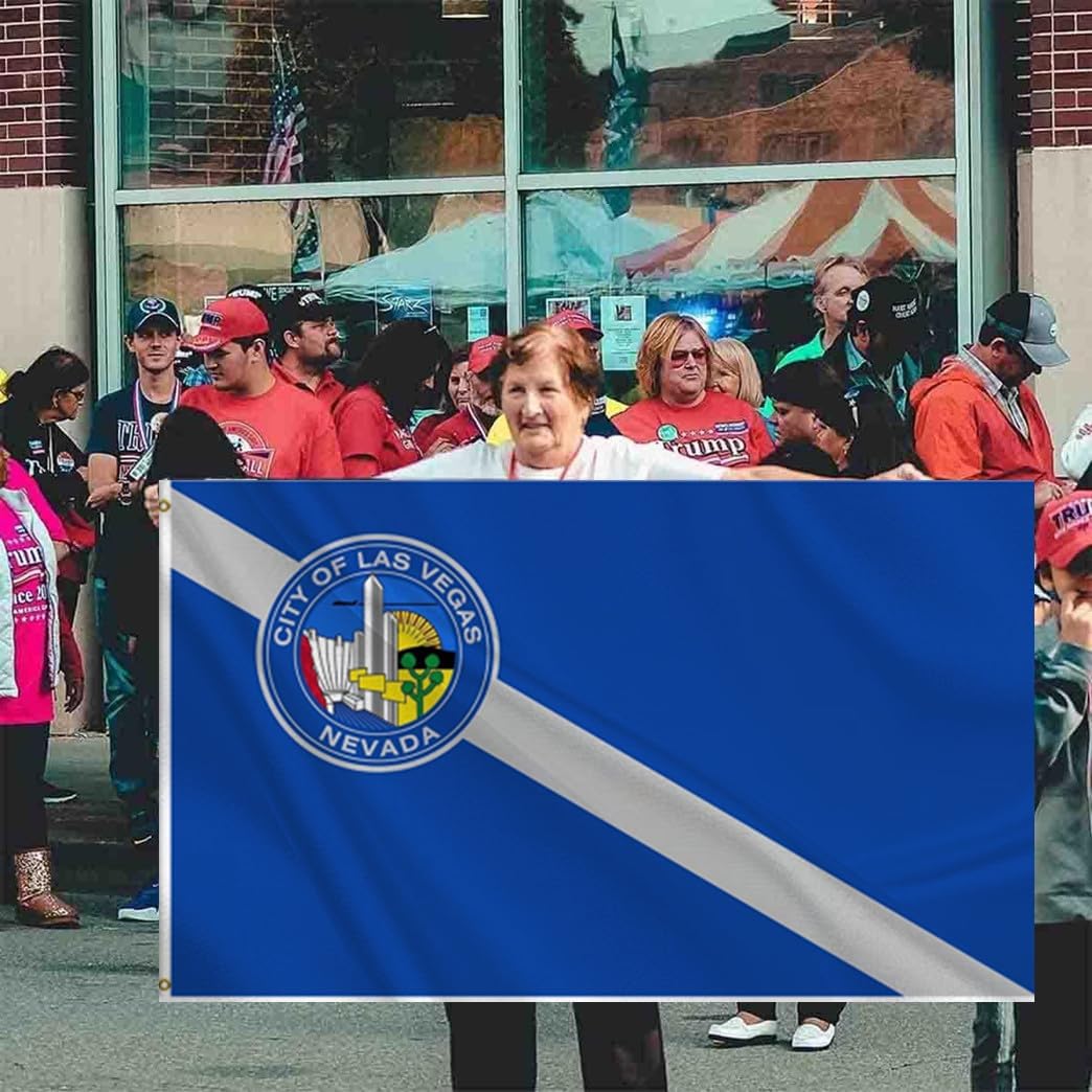 Las Vegas City Flag 3x5FT,Heavy Duty 100D Polyester Flag, Vivid Colors,Flags Banners with 2 Brass Grommets for Indoor Outdoor. (Las Vegas, 3x5ft) - Image 4
