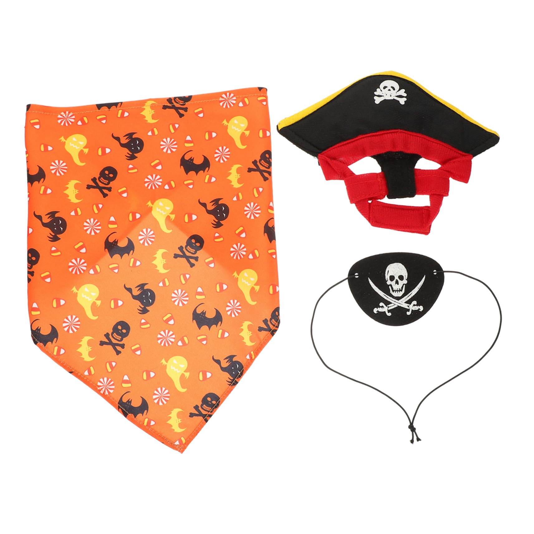 Parliky 1 Juego Disfraz De Gato Pirata Kit De Bandana De Sombrero De Pirata para Mascotas Gato Halloween Cosplay Favores De Fiesta para Mascotas Disfraz De Pirata Mascota Felpa