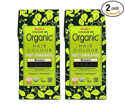 Radico Certified Organic Hair Colour, 100g, Brown (Pack of 2)