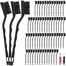 Mini Nylon Brushes Set of 60, Masonry Brush Wire Bristle, Welding Slag and Rust, Curved Handle Brushes Nylon, 60