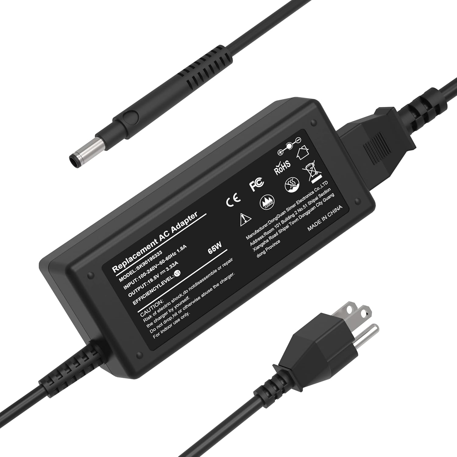 65W AC Adapter Laptop Charger Replacement for HP Pavilion Touchsmart 14B017CL 14