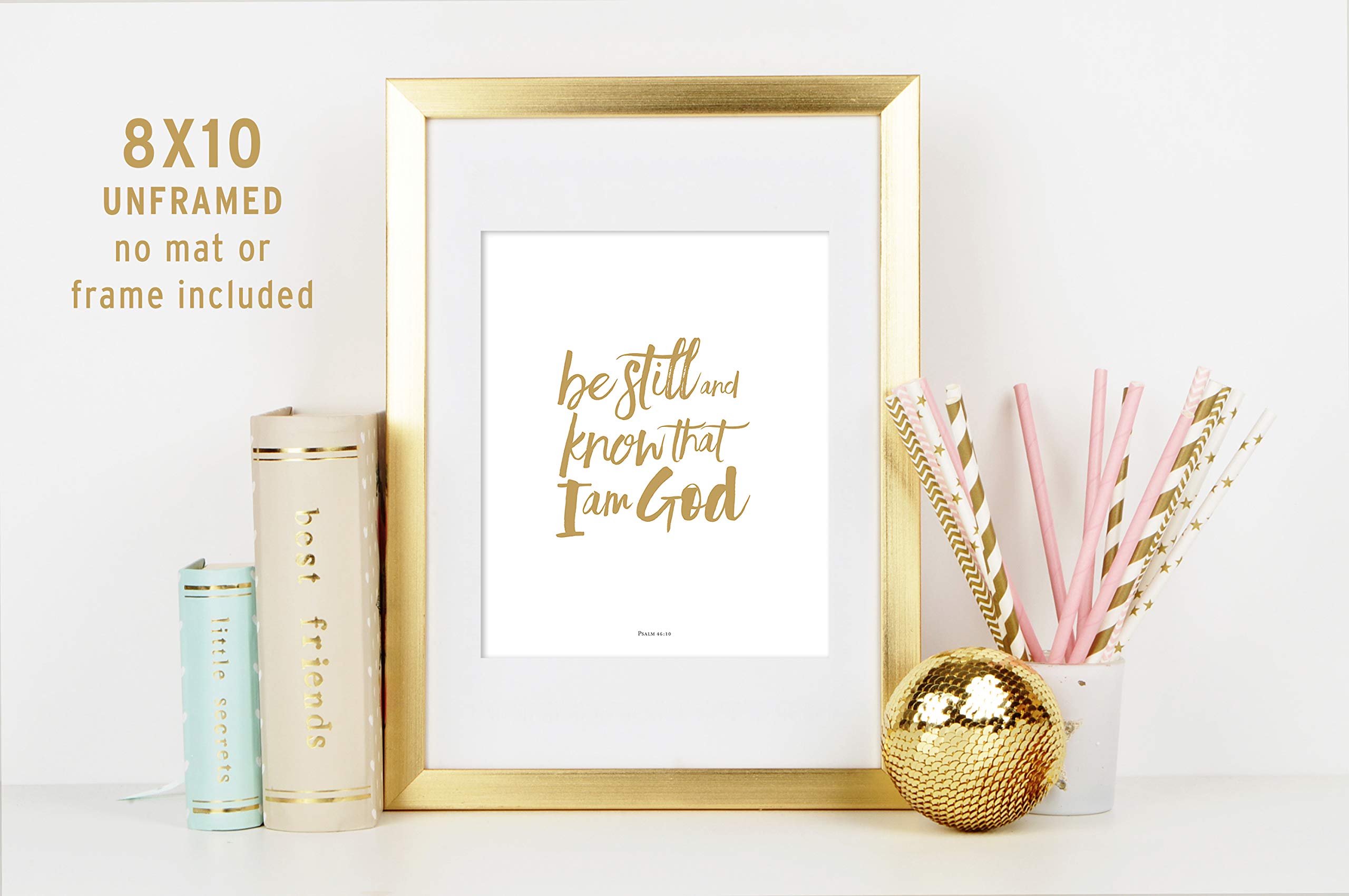 Brush Calligraphy Bible Verses Wall Decor 8x10 Christian Wall Art