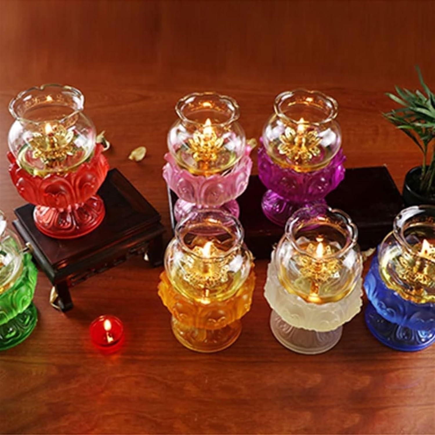 Oil Lamps Hurricane Lamp Vintage Kerosene Lamp Lotus Oil Lamps Buddha Front Indoor and Outdoor Hurricane Lamp Clear Shade Kerosene Lights Churches Lamp