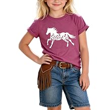 Horse Shirt for Girls Western Shirt Cowgirl Tshirts Horse Riding Tee Animal Lover Gift Graphic Tees Tops