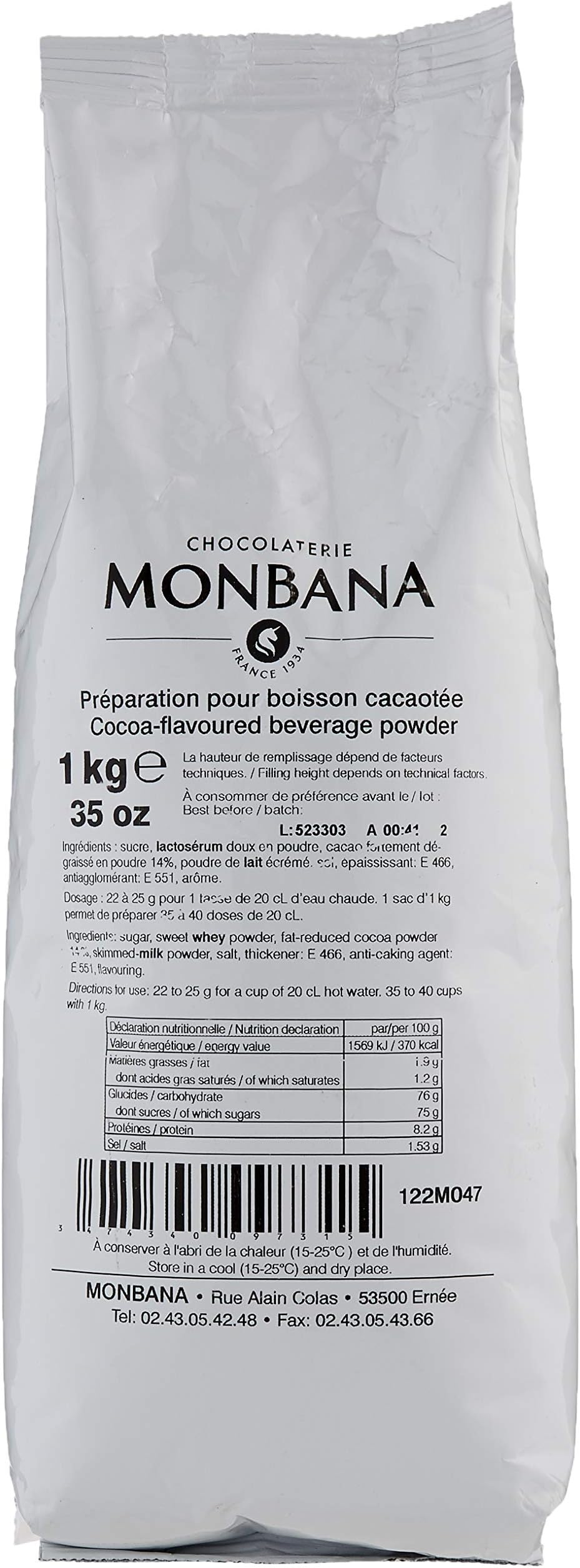 Monbana Special Vending Cocoa Bags, 10-Count