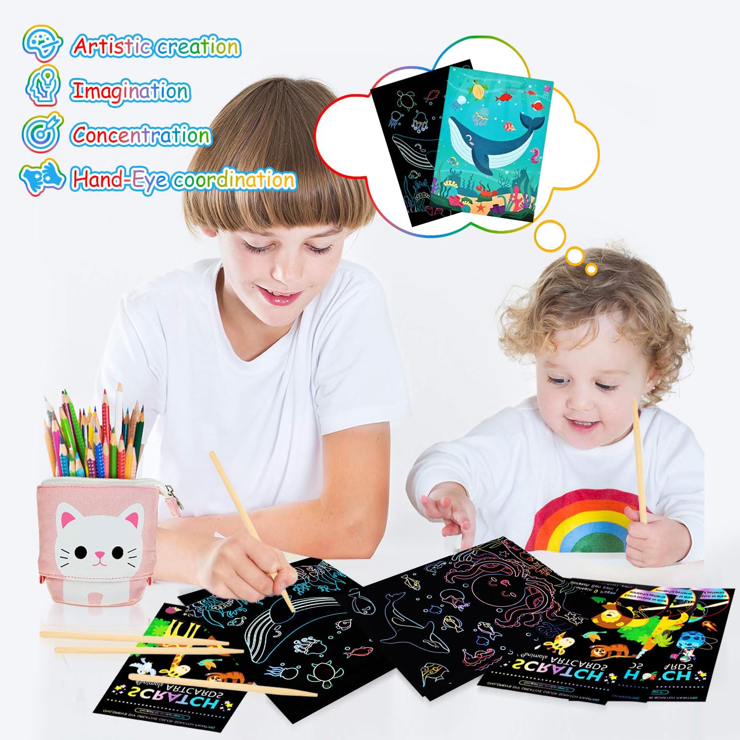 Scratch Gioco Di Dadi Per Bambini – Yatzy Della Giungla – 5 Dadi Con Animali – Da 4 Anni