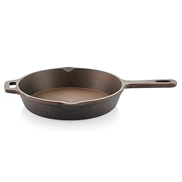 Attro Cookware Pre-Seasoned Cast Iron Skillet Pan Compatible with Gas Stove, Induction, Oven 8.5 inch - Black, Standard CstIr_Skillet_8.5
