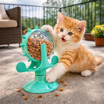 TriLine Akıllı Kedi Oyuncağı Mama Dağıtıcı Zeka Geliştirici İnteraktif Yavaş Besleme Özellikli Kedi ve Köpek İçin