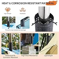 Vista 7 de CHANGE MOORE Protector de malla de chimenea para estufa ignífuga, protección antiquemaduras, protección antihuellas, estufa al aire libre