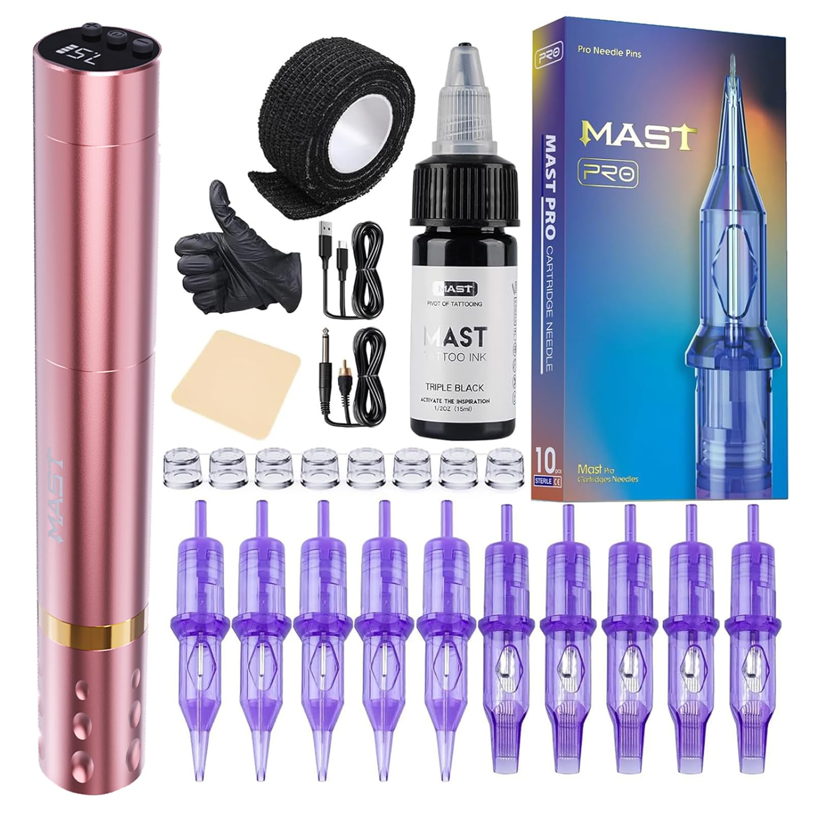 Amazon.com: Mast Tattoo Gun Kit, Tour Fly Slim Wireless Tattoo Pen