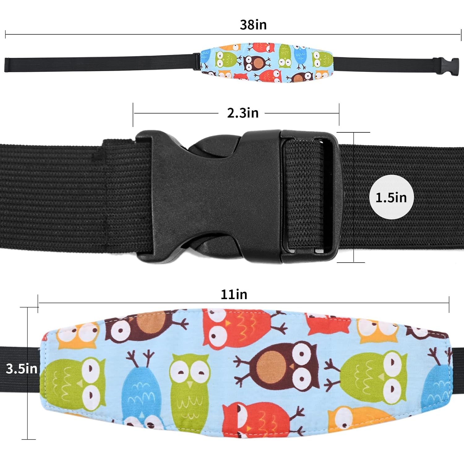 Luckyiren Head Support for Stroller Car Seat – Head Band Strap Headrest for Sleeping Traveling for Toddler Kids Children Child Baby Infant- Pink