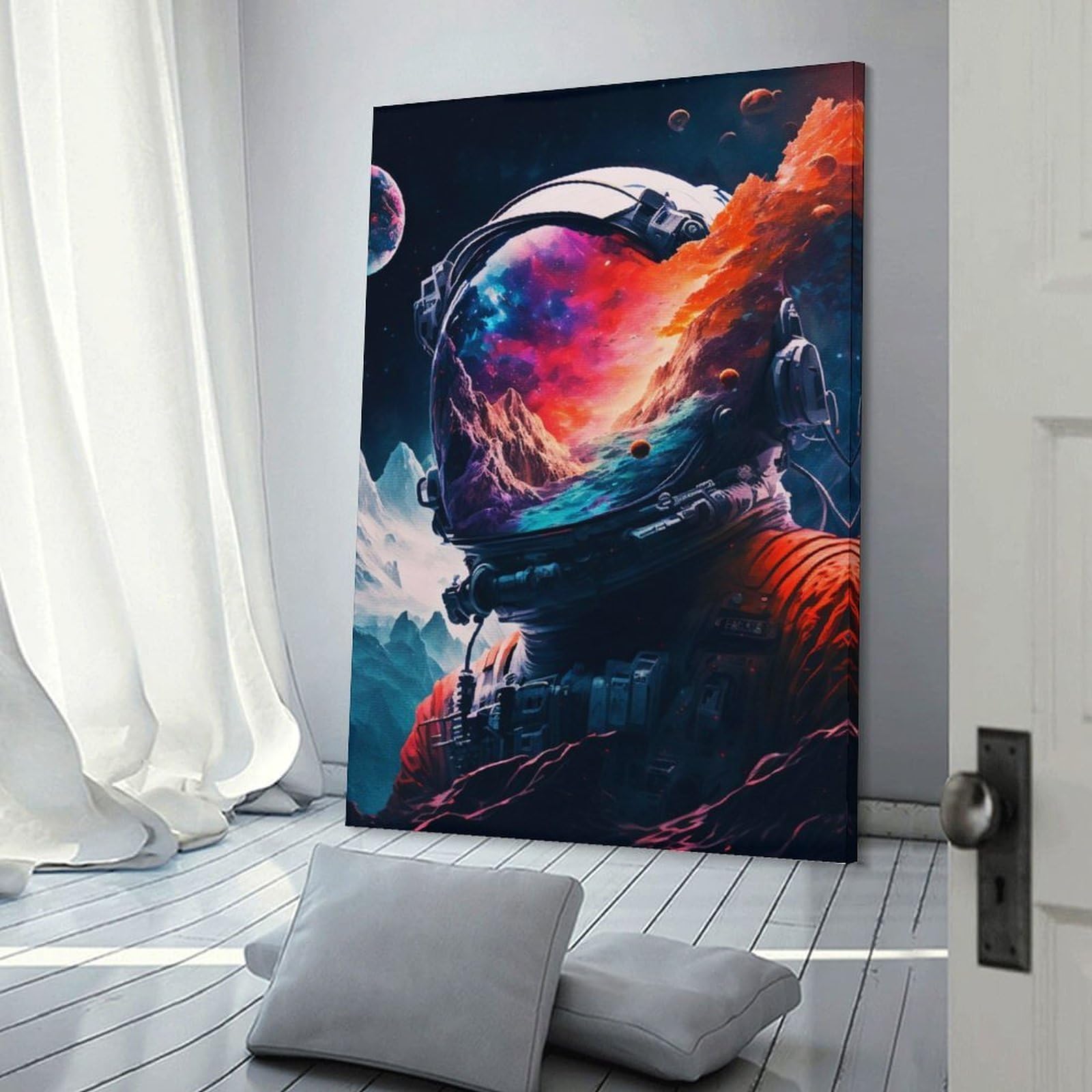 Junmoney Frame-Space Is Wild Space Is Wild Decorative Wall Artwork, 24X36inch(60X90cm), For Hallway, Lounge Or Guest Room, Decorative Present For New Homes